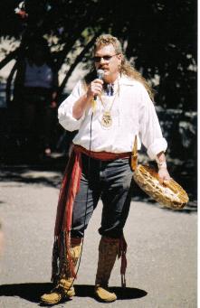 Preforming singing Stanley Park Aboriginal Day 2002